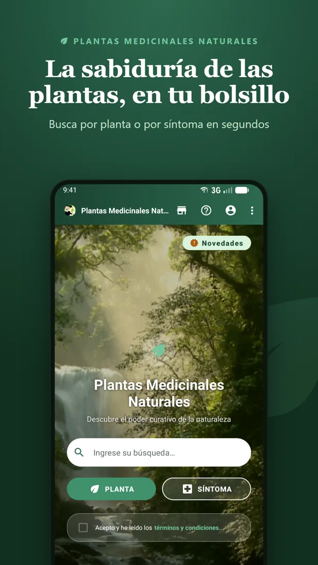 Inicio Captura de pantalla de Plantas Medicinales Naturales, app para Android