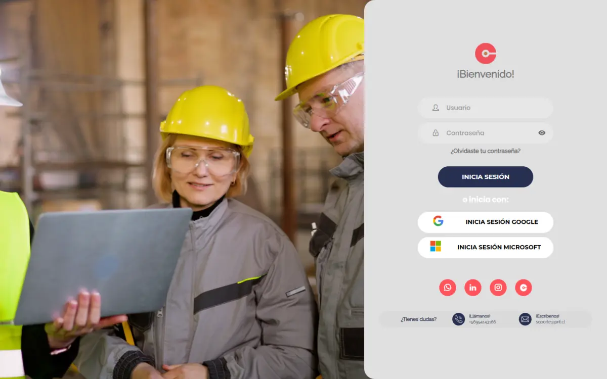 Inicio Circular HR, aplicaciones web de recursos humanos para Fundación Chile